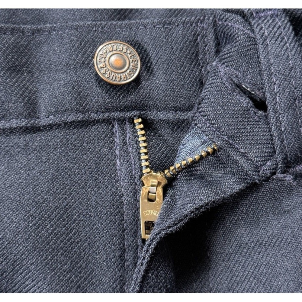 Vintage 70's Levis 517 Blue Dacron Polyester USA Made 32x28 Bootcut Scoville Zip - Picture 5 of 10